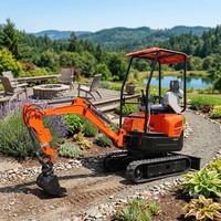 Mini-excavatrice sur chenilles de 2 à 4 tonnes avec tête de déchiquetage pour l'entretien forestier, le défrichement et l'élimination des souches