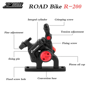 <span class=keywords><strong>Freno</strong></span> de disco hidráulico ZOOM de 4 pistones HB876, juego de frenos de bicicleta, palanca de <span class=keywords><strong>freno</strong></span> <span class=keywords><strong>MTB</strong></span> de aleación de aluminio/manija para Rotor de disco de 160mm - Product Image 2