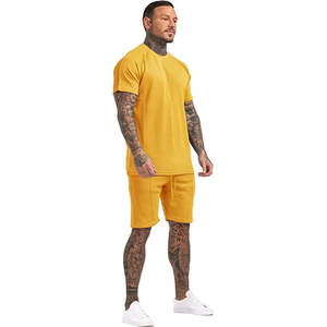 Ensembles d'été pour hommes 100% coton 2 pièces Tenue Prix de gros Mode été décontractée Streetwear T-shirt & Short Ensemble au Pakistan - Product Image 3
