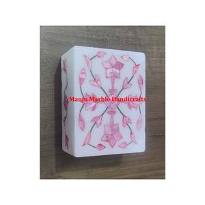 New Hand Curved Super Stylish Marble Inlay <b>Box</b> With Natural Shine Sea Shell Floral Artisan Design For Jewelry Packing Craft Item - Product Image 5