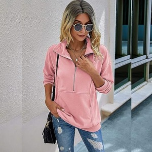 2025 personnalisé coton polaire unisexe 1/4 Zip sweat surdimensionné à manches longues hommes pull brodé demi fermeture éclair hommes blanc - Product Image 2