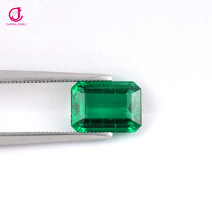 11x8mm Octagon cắt tự nhiên màu xanh lá cây Emerald 3.43 CT Nhẫn Mặt dây chuyền trang sức làm lỏng đá quý quý quý giá zambian Emerald bán buôn - Product Image 3
