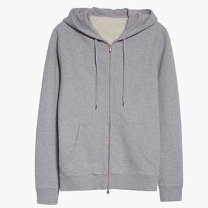 Col rond personnalisé manches longues éponge polaire coton fermeture éclair poches cachées sweats à capuche hommes coton hommes sweats à capuche avec fermeture éclair prix cheep - Product Image 2