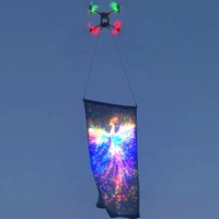 Affiche publicitaire numérique holographique flexible, légère, pleine couleur, résistante à l'eau IP65, Sky Flying P15/P20/P25 LED pour extérieur