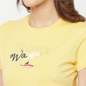 Vente en gros, T-shirt sur mesure pour femmes, T-shirt style décontracté pour femmes, commande en gros - Product Image 6