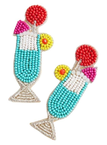 Handmade Summer Trendy Beaded <b>Drop</b> Design Cocktail <b>Earrings</b> New Looking <b>Fashion</b> Stud for Weddings and Bridal Showers - Product Image 2