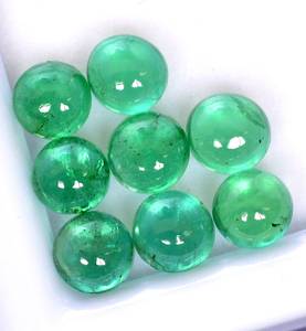 Lab Grown Emerald Cabochonอัญมณีหลวมสีเขียวอัญมณีหลวมทรงกลมจํานวนมากทําเครื่องประดับพิเศษทําของขวัญสําหรับเธอ - Product Image 6