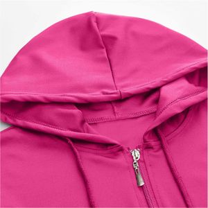 Offre Spéciale femmes recadrée survêtement capuche couleur personnalisée meilleure qualité brodé solide Logo grande taille dernier Style ensembles d'été - Product Image 4