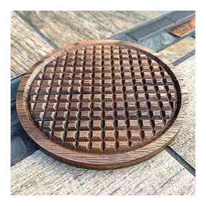 Sous-verres d'arbre en bois faits à la main les plus vendus fabricant et exportateur de forme personnalisée en bois de manguier noyer de haute qualité - Product Image 2