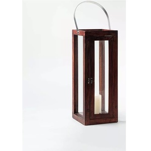 Mejor oferta en farol de madera barato decoraciones para el hogar portavelas elegantes para bodas y Navidad precio - Product Image 2