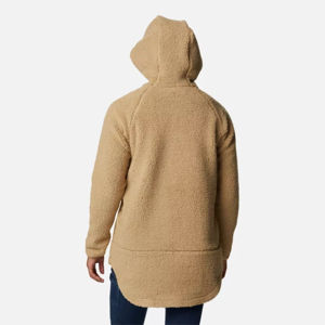 Veste Sherpa chaude d'hiver pour femmes, couleur unie, fermeture à glissière, microfibre super douce brossée, veste polaire d'extérieur avec taille personnalisée - Product Image 4