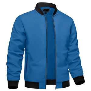 Men's Lightweight Waterproof Bomber Jacket Casual Basketball Jacket <b>Coat</b> with Pockets Windbreaker Style - Product Image 4