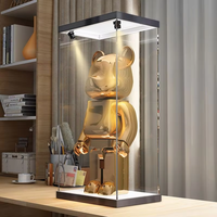 Vitrine en acrylique transparente de 3 mm d'épaisseur, brillante, anti-poussière, pour figurines Bearbrick, jouets, modèles, peluches, ours en peluche