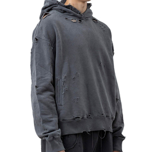 Sudaderas con Capucha para Hombre, Corte Regular, Estilo Desgastado, 100% Algodón, Invierno, Venta al Por Mayor, Precio de Oferta - Product Image 4