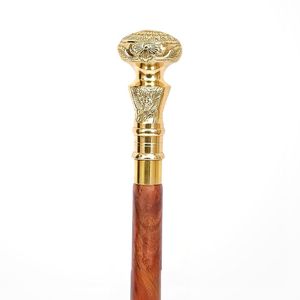 Canne en bois haute résistance avec poignée décorative en métal Vente d'usine - Product Image 1