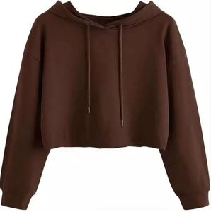 Sudadera con capucha corta impresa Mujeres Diseño gráfico OEM Directo de fábrica Proveedor de impresión personalizada - Product Image 6