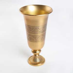 Ak Brass, la mejor calidad, forma personalizada, florero de latón puro, jarrón decorativo elegante de tamaño mediano para decoración de hogar y oficina - Product Image 6