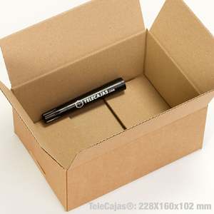 Caja de Cartón Pequeña 228x160x102 mm con Solapas Resistentes para Envíos Postales Color Marrón - Product Image 2