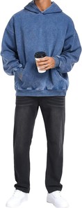 เสื้อสวมหัวลำลองสำหรับผู้ชายผ้าฟลีซซักกรดไซส์ใหญ่พิเศษ - Product Image 2