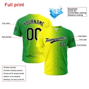 Nueva camiseta de béisbol con cuello redondo impresa para hombre, ropa deportiva de manga corta, Camiseta de cuello redondo de béisbol con estampado de sublimación de Softbol - Product Image 2