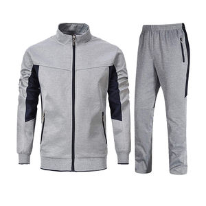 Chaqueta con cremallera para hombre y pantalones para correr, conjunto de chándal, traje de gimnasio de dos piezas, ropa deportiva, traje de entrenamiento, suministro al por mayor - Product Image 1