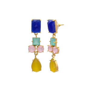New Arrival <b>Long</b> Tassels <b>Earrings</b> Unique Colours Gemstone <b>Earrings</b> Classic Design <b>Earrings</b> by Gemstone - Product Image 2