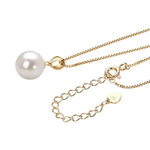 Collar de Perlas Blancas Auténticas de 9-10 mm, Joyería de Moda - Elegante Collar de Perlas Blancas de 9-10 mm - Product Image 6