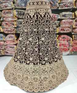 Fabuleux plus beau concepteur Georgette broderie séquence travail Lehenga Choli avec Dupatta prix de gros vêtement ethnique Alphanumero - Product Image 3