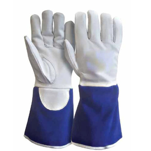 Guantes de Soldadura de Piel de Cabra de Grano Completo, Puño Largo, Alta Calidad, Suaves y Duraderos, 15 cm, Personalizables - Product Image 2