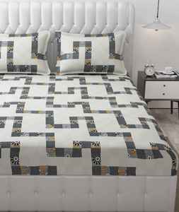 Ensemble de draps de lit 3 pièces en coton de qualité élégante Impression florale solide Style classique Confortable et idéal pour les cadeaux - Product Image 5