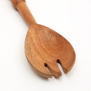 Vaisselle élégante Faizacraft, couverts en bois et résine, cuillère, fourchette, miroir poli, ustensiles de service décoratifs pour salades, pour cadeaux - Product Image 5