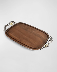 ถาดเสิร์ฟไม้พร้อมที่จับที่ทันสมัยเหมาะสำหรับขนมกาแฟชาเหมาะสำหรับโต๊ะอาหารในห้องครัวและใช้ตกแต่งบ้าน - Product Image 3