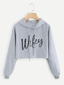 Vendedor al por mayor Mejor Precio Sudadera corta de algodón 100% para mujer Manga larga abajo Hombro Crop Sweatshirts Hoodies - Product Image 5