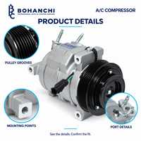Compresseur de climatisation automobile Bohanchi 10SR15C personnalisable, 6 rainures, 120 mm, pour Dodge Journey 2009-2010 RL111090AC