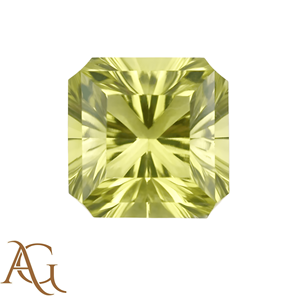 Quartz citron naturel, gravure concave découpée au laser, pierre précieuse brute, vente en gros pour la fabrication de bijoux, forme octogonale - Product Image 3