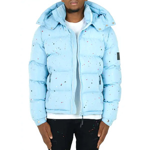 2025 Men Solid Color Full Zip Up Hand Made Customize Product New Arrival <b>Puffer</b> <b>Jackets</b> For Winter Wear - Product Image 1