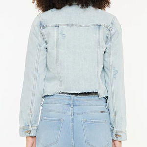 Nouveauté Ensemble veste et pantalon en jean pour femmes Décontracté Lavé Coupe ajustée Conception personnalisée OEM Vente en gros Ensemble en jean pour femmes pour le streetwear - Product Image 1