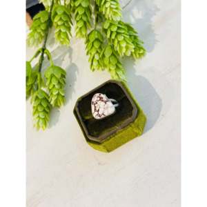 Anillo de Plata de Ley con Caballo Salvaje Estilo Suroeste y Engaste de Piedra Natural, Bañado en Oro Rosa, Talla 7.75, Idea de Regalo de Moda - Product Image 3