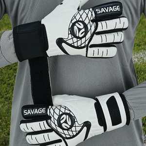 Guantes de portero de fútbol profesional al por mayor material de goma de contacto alemán de silicona de látex suave personalizado de alta calidad al aire libre - Product Image 4