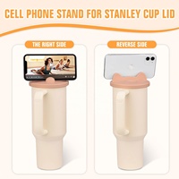 Couvercle de gobelet de 40 oz et 60 oz de remplacement pour la coupe Stanley de 40 oz avec poignée Support en silicone pour téléphone portable Couvre-gobelets anti-éclaboussures
