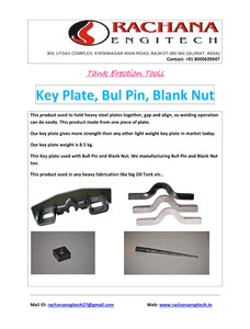 Heavy Duty Key <b>Plate</b> with Painting <b>Surface</b> Treatment - Product Image 3