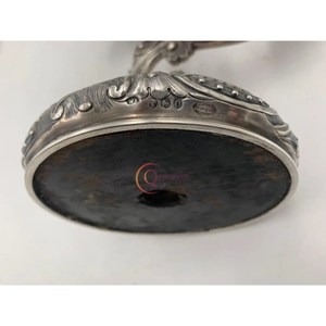 เชิงเทียนแบบมีลายนูนสีดำโบราณทรงสูงสำหรับใช้ในร้านอาหารเชิงเทียนสำหรับงานแต่งงานวางกลางโต๊ะ - Product Image 4