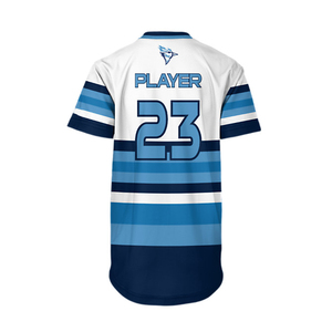 OEM Custom Men's Plus Size Striped <b>Baseball</b> Jersey Breathable Sportswear with Sublimation Uniform for Sale - Product Image 4