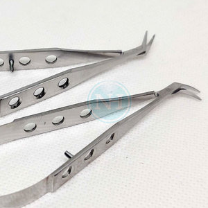 Tijeras Corneosclerales Reutilizables, Hojas Medianas, Curvadas a la Izquierda, Herramientas de Microcirugía Oftálmica, Precio de Fábrica, Venta al por Mayor - Product Image 6