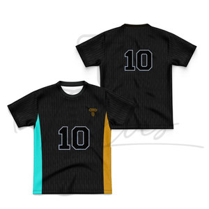 Ensemble de maillots de football, uniforme de football personnalisé imprimé, 100% polyester, antibactérien, extensible, maillot de football de club - Product Image 3