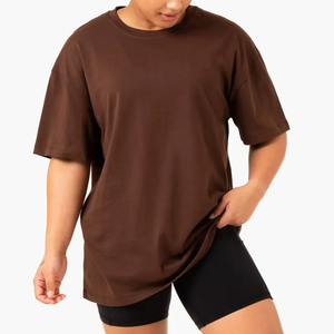 T-shirts d'été pour femmes en Spandex/Coton de qualité supérieure, style streetwear, décontractés, personnalisables, couleurs unies, respirants et à séchage rapide - Product Image 6