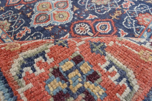 Grand tapis Oushak rectangulaire de style moderne à motif floral noué à la main en laine et coton Meilleur décor à la maison à un prix abordable - Product Image 4