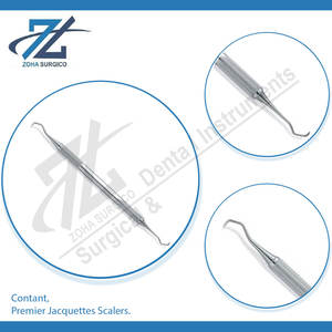 Kit de curettes chirurgicales dentaires manuelles Premier Jacquettes Scalers, manche en silicone, spatules réutilisables, classe I, CE, Pakistan - Product Image 4