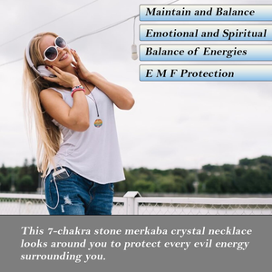 จี้ orgonite-จี้รูปเมตาตรอนทรงเรขาคณิตศักดิ์สิทธิ์จำนวนมากพร้อมอัญมณีจักระเจ็ดชิ้น - Product Image 3