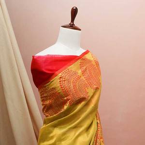 Saree en lin de créateur pour femmes Vêtements de fête de mariée lourds du fabricant indien pour la saison des mariages Vêtements indiens et pakistanais - Product Image 6